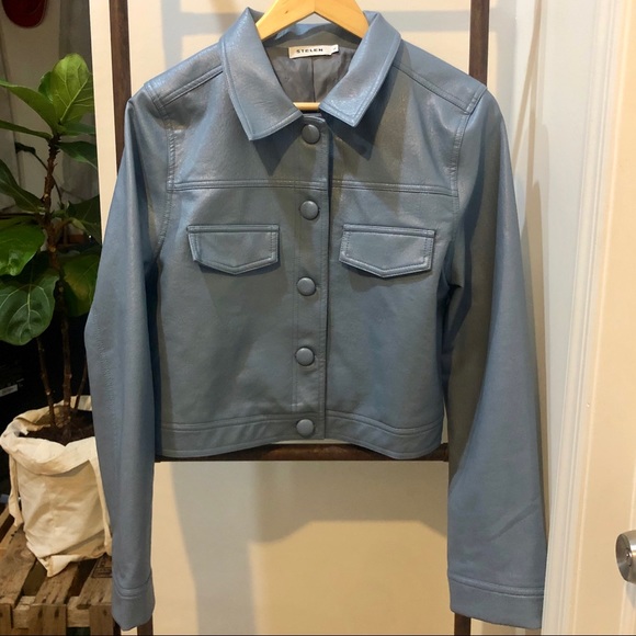 Stelen Jill Vegan Leather Button Jacket - Picture 5 of 6